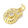 Brass Micro Pave Cubic Zirconia Pendants KK-S511-04B-G-2