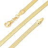 4mm Rack Plating Brass Flat Snake Chain Necklaces for Women Men MAK-L044-14G-4