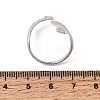 304 Stainless Steel Cuff Open Rings STAS-H259-06P-5