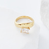 304 Stainless Steel Glass Finger Rings LS-MD8256-1-2