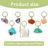 84Pcs 7 Colors Natural & Synthetic Mixed Stone Nuggets Pendants PALLOY-FH00145-2