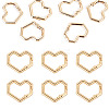 6Pcs Heart Alloy Spring Gate Rings FIND-TA0011-14A-1