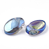 Electroplate Glass Charms EGLA-T014-05B-2