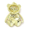 Brass with Cubic Zirconia Pendants KK-K340-01G-3