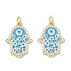 Brass Micro Pave Cubic Zirconia Pendants KK-U058-03G-1