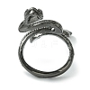 Snake Alloy Wrap Open Cuff Rings RJEW-K275-90B-3