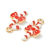 Christmas Alloy Enamel Pendants ENAM-D047-17G-05-3