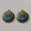 Printed Alloy Enamel Pendants FIND-WH0148-418D-1