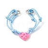 Polyester & Spandex Cord Bracelet Sets BJEW-JB06367-03-1
