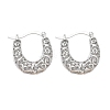 Brass Hoop Earrings for Women EJEW-G436-01P-4