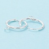 201 Stainless Steel Huggie Hoop Earring Findings STAS-P283-01P-S-2