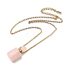 Openable Natural & Synthetic Mixed Stone Perfume Bottle Pendant Necklaces for Women NJEW-F296-01G-3