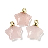 Natural Rose Quartz Pendants G-P540-01G-05-1