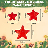 SUPERFINDINGS 120Pcs 12 Style Christmas Star Non-woven Fabric Ornament Accessories DIY-FH0005-71-2