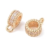 Brass Pave Clear Cubic Zirconia Beads LS-KK-N256-08G-A-2