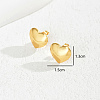 Romantic Smooth Heart 201 Stainless Steel Stud Earrings LS-JJ3371-1-4