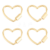 Unicraftale 4Pcs Brass Screw Carabiner Lock Charms KK-UN0001-98-1