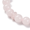 Natural Rose Quartz Beads Stretch Bracelets BJEW-A025-01N-3