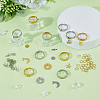 DIY Star & Lightning Stainless Steel Charms Cuff Ring Making Kit DIY-FI0001-02-4