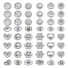 48Pcs 12 Colors 1-Hole Alloy Rhinestone Shank Buttons BUTT-GA0001-43P-1