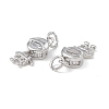 Brass Micro Pave Cubic Zirconia Pendants KK-E068-VB201-3
