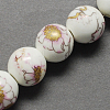 Handmade Printed Porcelain Beads X-PORC-Q199-16mm-02-2