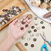 70Pcs 2-Hole Shell Buttons BUTT-ME0001-26-3