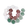 Natural Strawberry Quartz & Rainbow Moonstone & Green Aventurine Beads Strands G-T144-17B-02-1