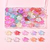 120Pcs 8 Colors Acrylic Bead Caps OACR-FS0001-83-9