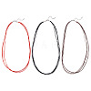 6Pcs 3 Colors 1MM Polyester&Cotton Waxed Cord 5-Strand Necklace Making MAK-TA0001-36B-1