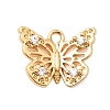 Brass Micro Pave Clear Cubic Zirconia Pendants KK-F916-33G-1