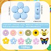 12Pcs 12 Styles Silicone Beads SIL-FS0001-34B-3