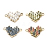304 Stainless Steel & Rhinestone Connect Charms RB-CBAC930-01G-1