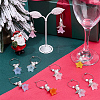 12Pcs 6 Colors Glass Wine Glass Charms AJEW-SC00008-4