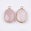 Natural Rose Quartz Pendants G-T112-12I-2