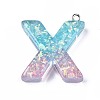 Transparent Epoxy Resin Pendants CRES-S364-002X-1