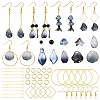 DIY Flower Glass Pendants Earrings Making Kits DIY-FS0009-01-2
