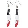 Hallowmas Printed Acrylic Dangle Earrings EJEW-JE06124-02-1