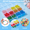 528Pcs 12 Style Electroplate Transparent Glass Beads GLAA-TA0002-31-5