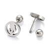 201 Stainless Steel Earlobe Plugs for Mother's Day EJEW-R147-32-3
