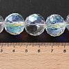 Transparent Electroplate Glass Beads Strands EGLA-N002-34G-H01-4