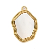 304 Stainless Steel Pave Shell Pendants LS-STAS-Z081-02G-01-1