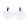 Heart Natural Crystal Pendants G-Q438-15-2