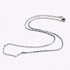 Mixed Style Stainless Steel & Brass Chain Necklaces STAS-XCP0001-29-2