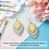 DIY Unfinished Wooden Pendant Earring Making Kits DIY-YS0001-16-11