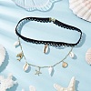 304 Stainless Steel Starfish & Shell & Dolphin Tassel Thigh Leg Chains AJEW-AN00654-2