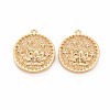 Brass Micro Pave Clear Cubic Zirconia Pendants KK-S364-124-1