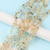 Natural Gold Rutilated Quartz Beads Strands G-G0003-B19-2