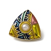 1-Hole Zinc Alloy Enamel Shank Buttons BUTT-WH0028-43B-1