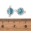 925 Streling Silver Pave Cubic Zirconia Birthstone Connector Charms STER-NH0001-80P-02-3